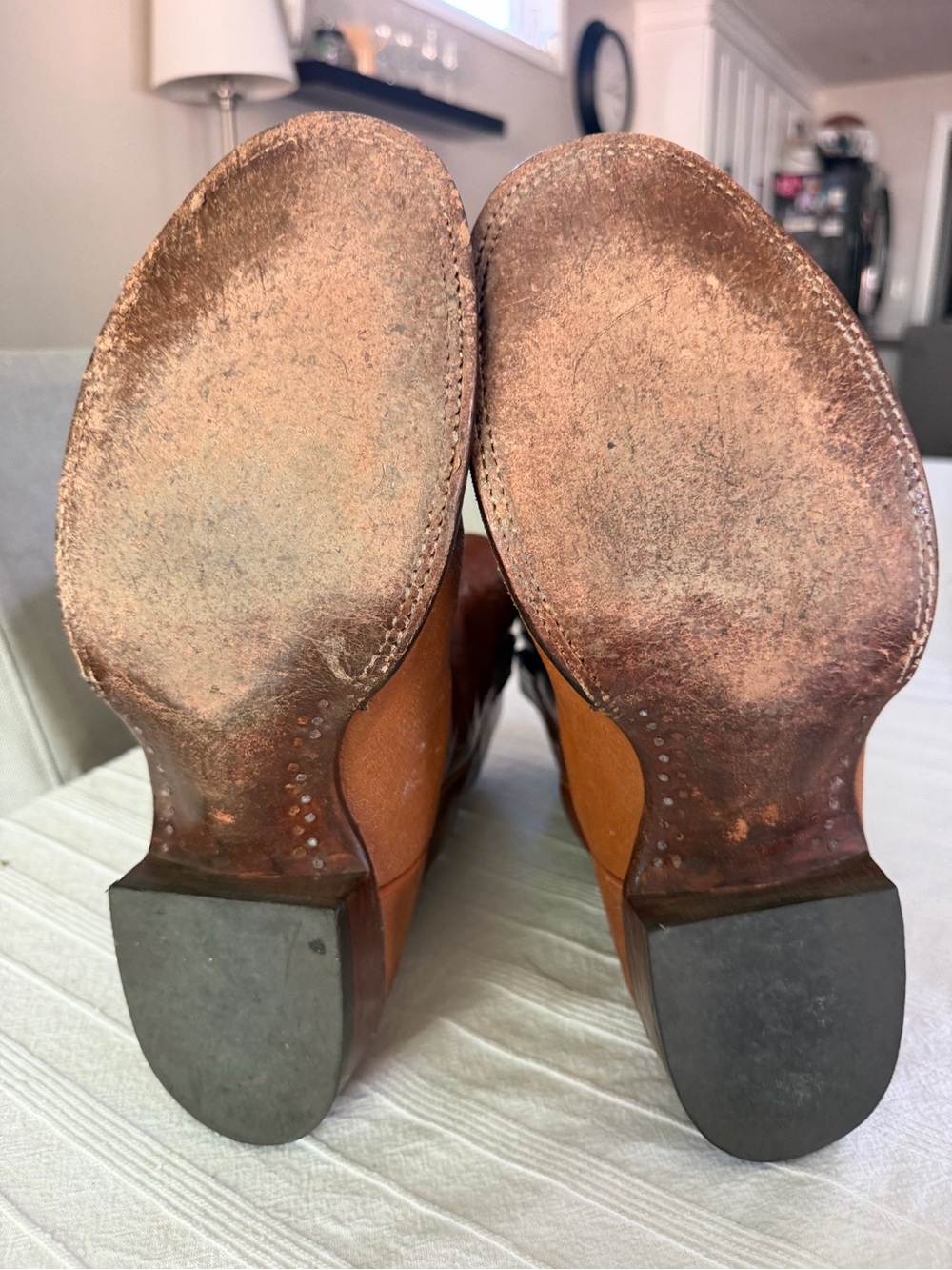 Vintage Genuine Exotic Elephant Panhandle Slim Cowboy Boots - Picture 5 of 6